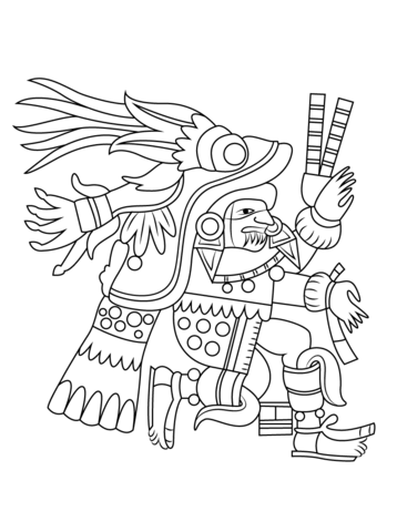 Chantico Aztec Goddess Of Fires Coloring Page